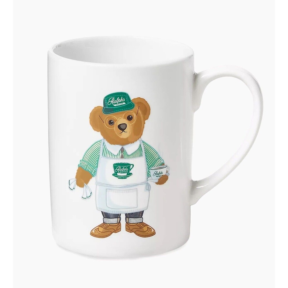 Ralph Lauren Ralph's Coffee Polo Bear Mug In Box Barista Porcelain White NEW - Picture 5 of 7
